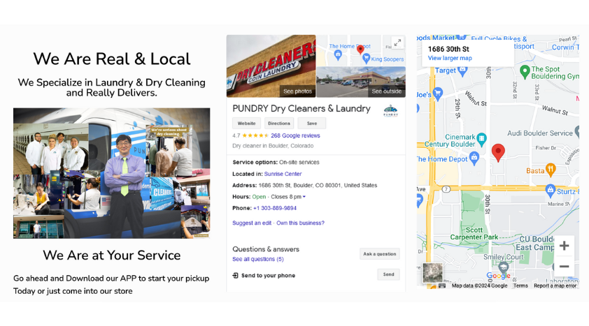 Pundry dry cleaner and laundromat in Boulder, Colorado